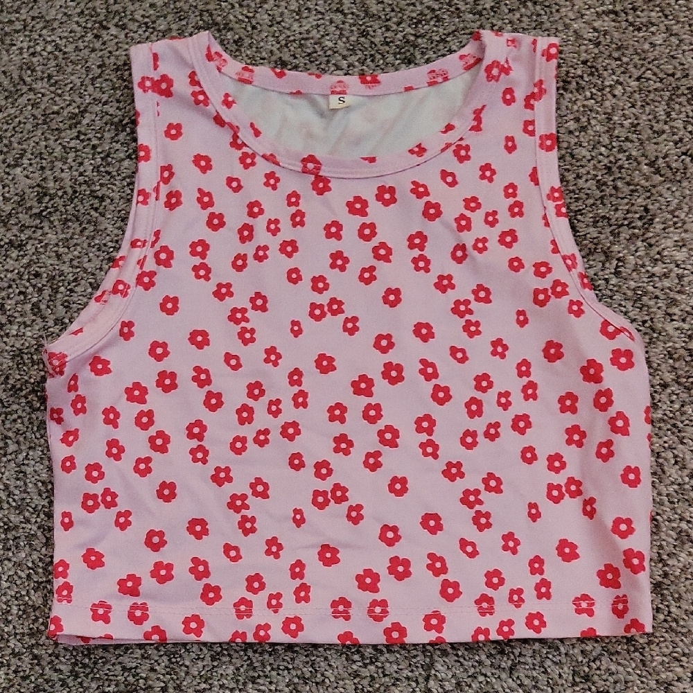 Floral Pink Sleeveless Top